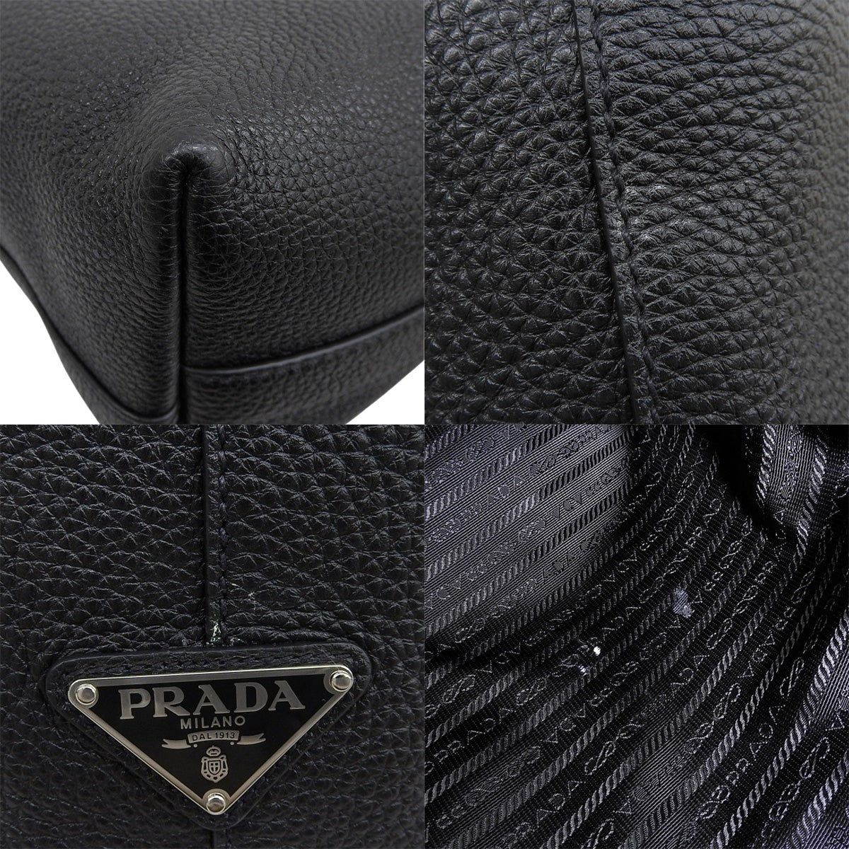 エンボスロゴ トートバッグ レザー ブラック 2VG109