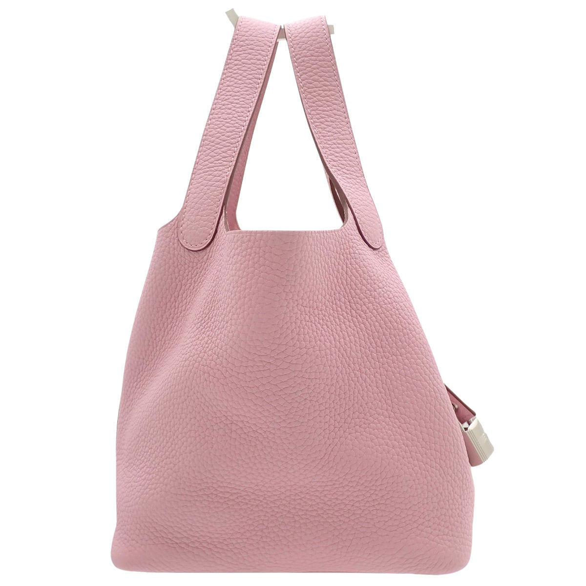 Picotin Lock PM, Taurillon Clemence leather, palladium hardware, mauve sylvestre, silver hardware, Z stamp