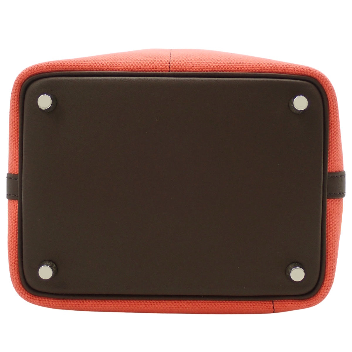 Picotin Lock Cargo PM, Swift Leather, Palladium Hardware, Toile Goélan, Rose Texas, Rouge Serie, Silver Hardware, U Stamp