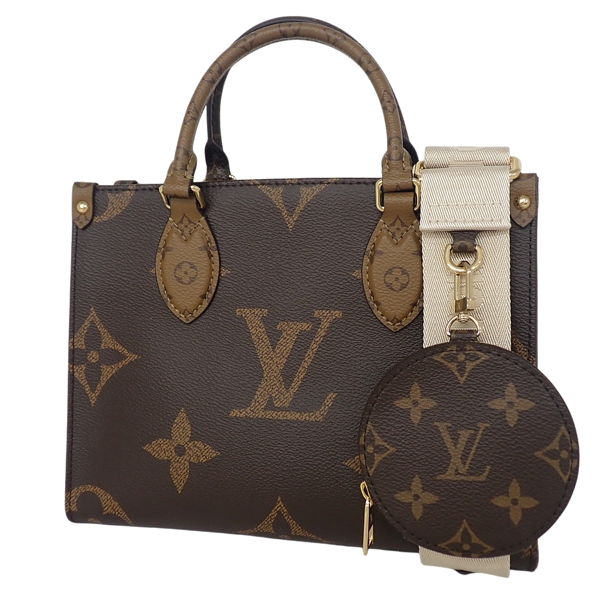 モノグラム オンザゴーPM モノグラムキャンバス モノグラムリバースキャンバス ブラウン M46373