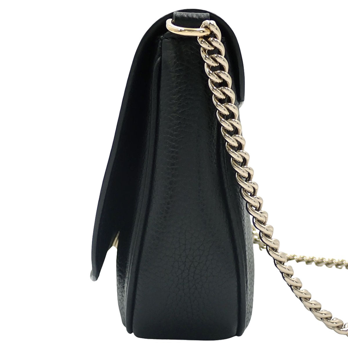 Soho 流苏链条单肩包 皮革 黑色 536224