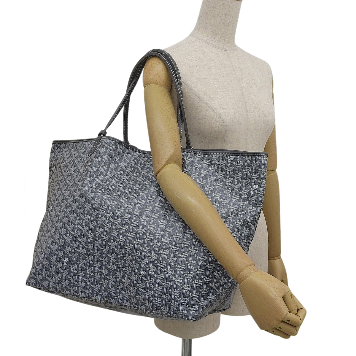 GOYARD Saint Louis GM Goyardine帆布 灰色 白色|Vintage Luxury Brand Specialty Store|日本东京涩谷|alamode