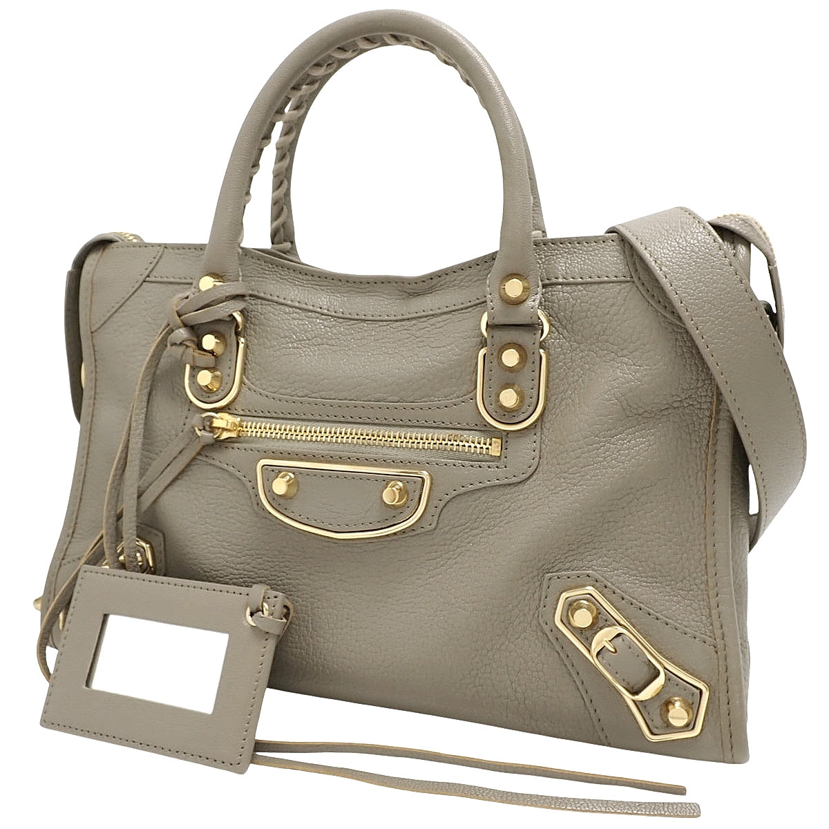 クラシック メタリック エッジ シティS レザー グレージュ 432831