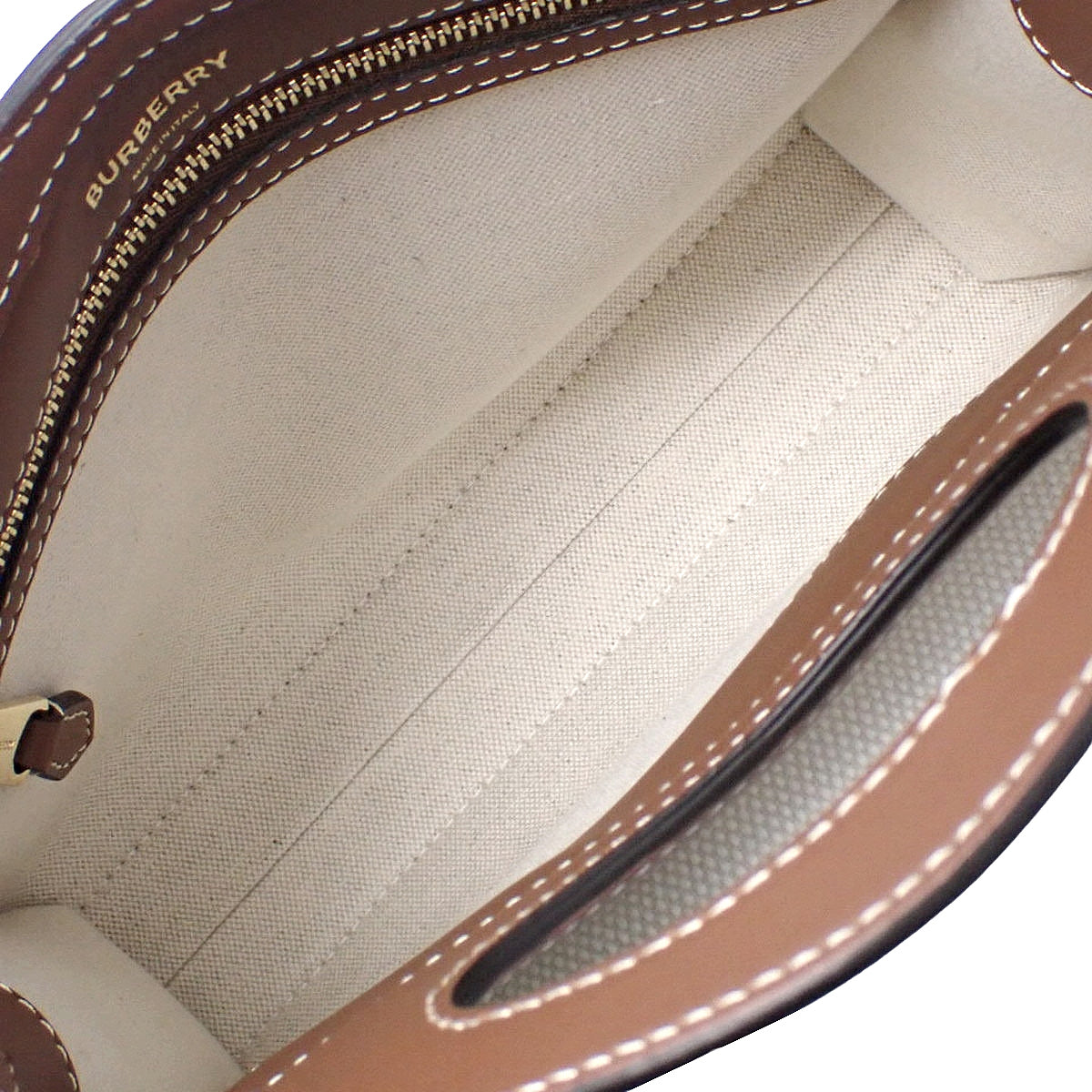 迷你口袋包,棉帆布和皮革材质,天然/麦芽棕色,8037401