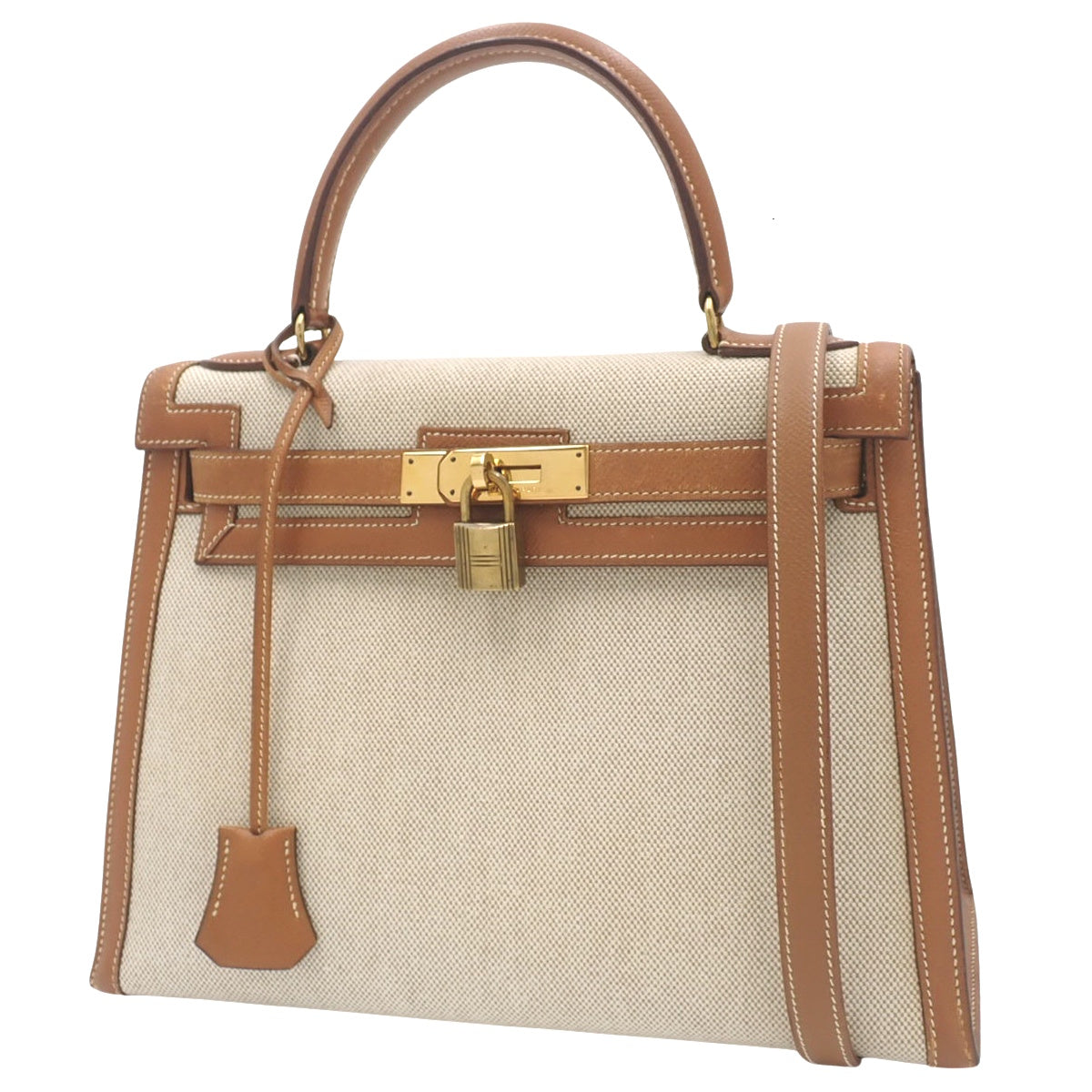 ケリー28 (外縫い) ヴォーガリバー トワルアッシュ ナチュラル ゴールド金具 〇U刻印