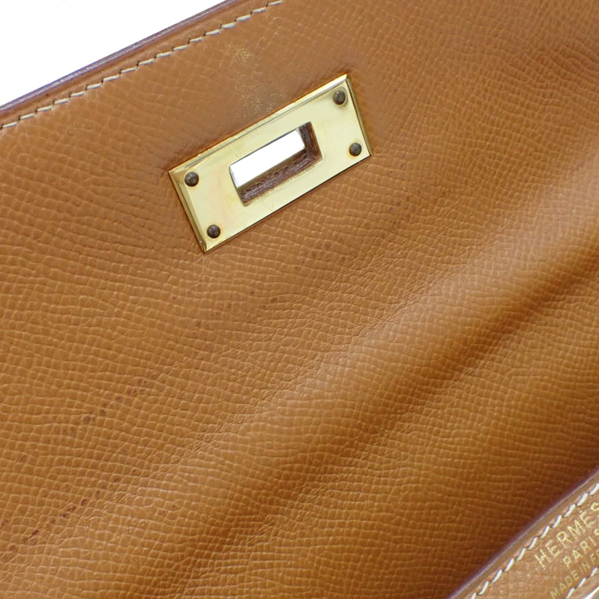 ケリー28 (外縫い) ヴォーガリバー トワルアッシュ ナチュラル ゴールド金具 〇U刻印