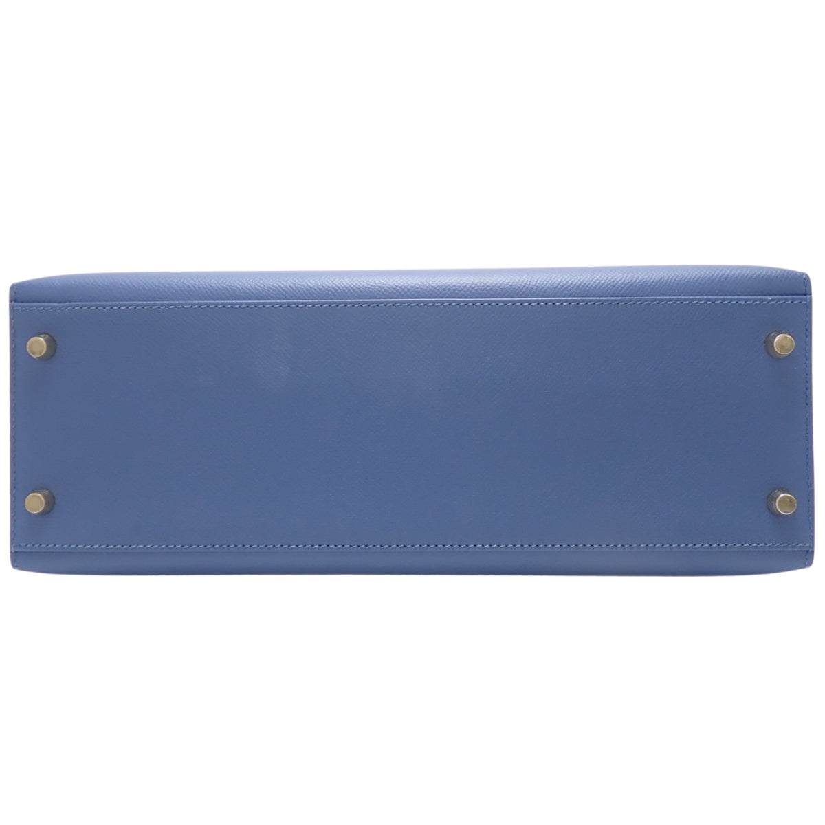 Kelly 32(外侧缝线)Epsom 皮革蓝色 Thalassa 包,配金色五金件,A 印章