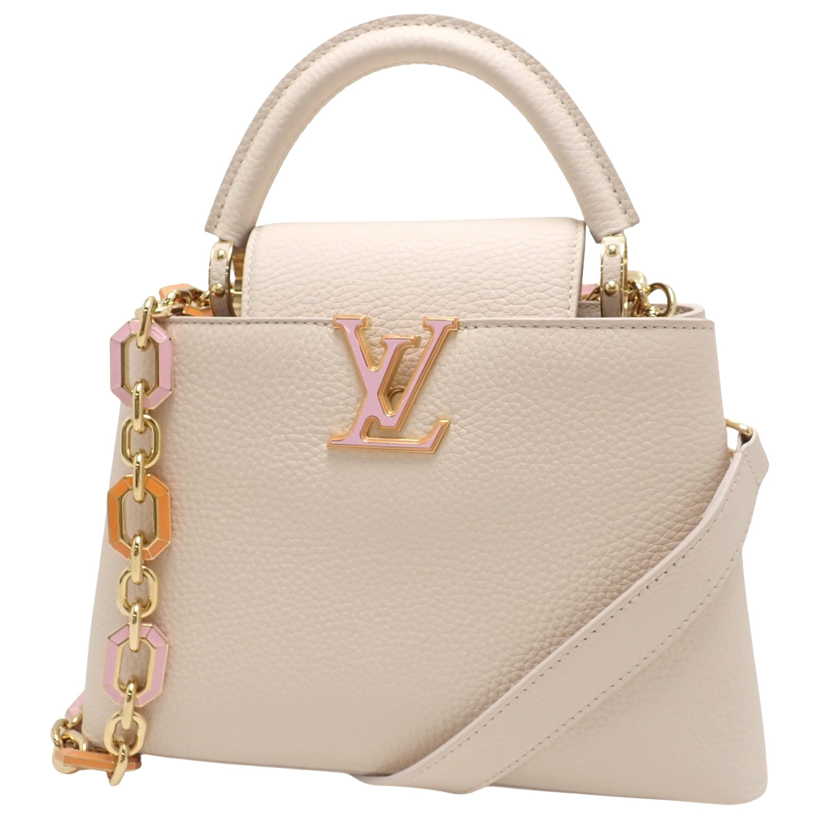 Capucines BB Taurillon Leather Off-White