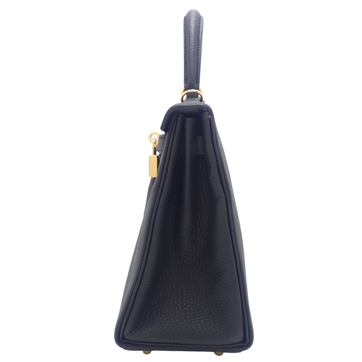 Kelly 25 (inside stitching) Togo Noir Gold hardware A stamp