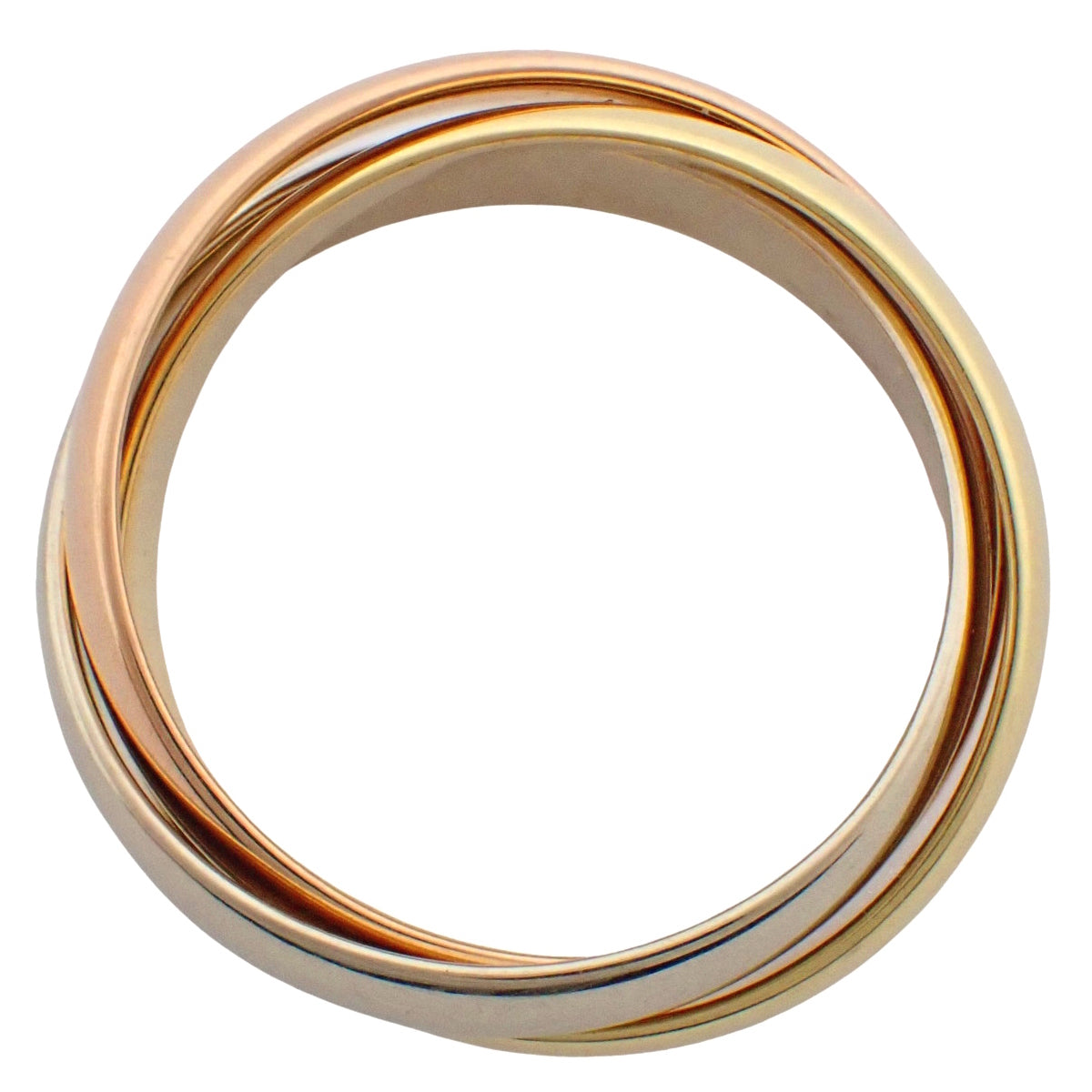 les must de Cartier Trinity Ring K18YG/PG/WG 48 6.0g
