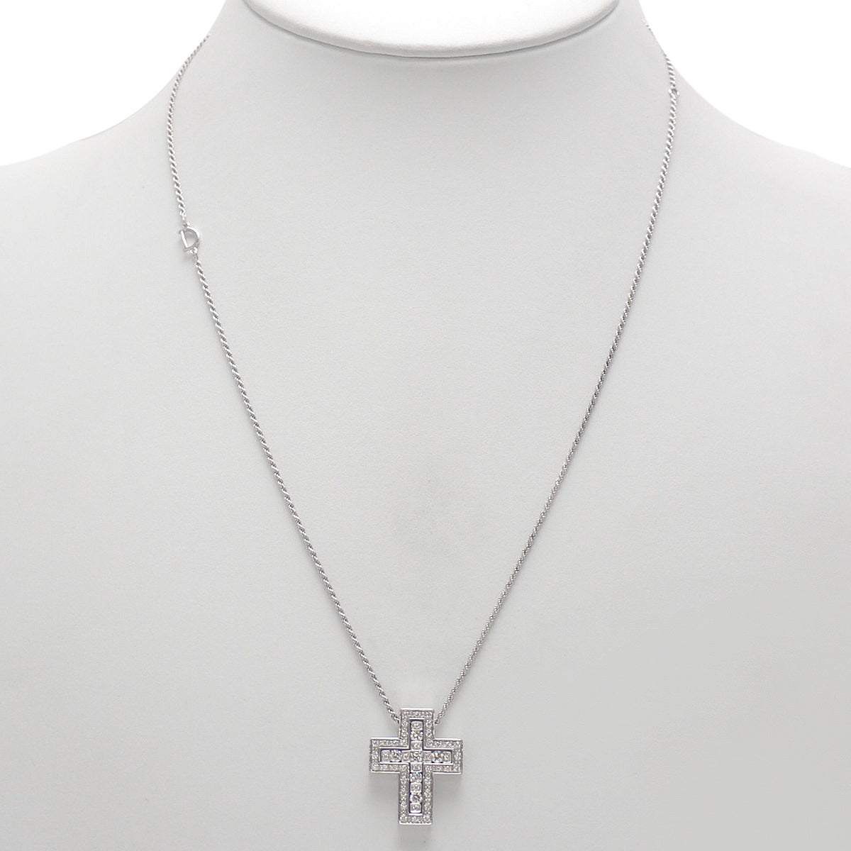 ベル エポック ネックレス S ダイヤモンド ホワイトゴールド K18WG 10.0g