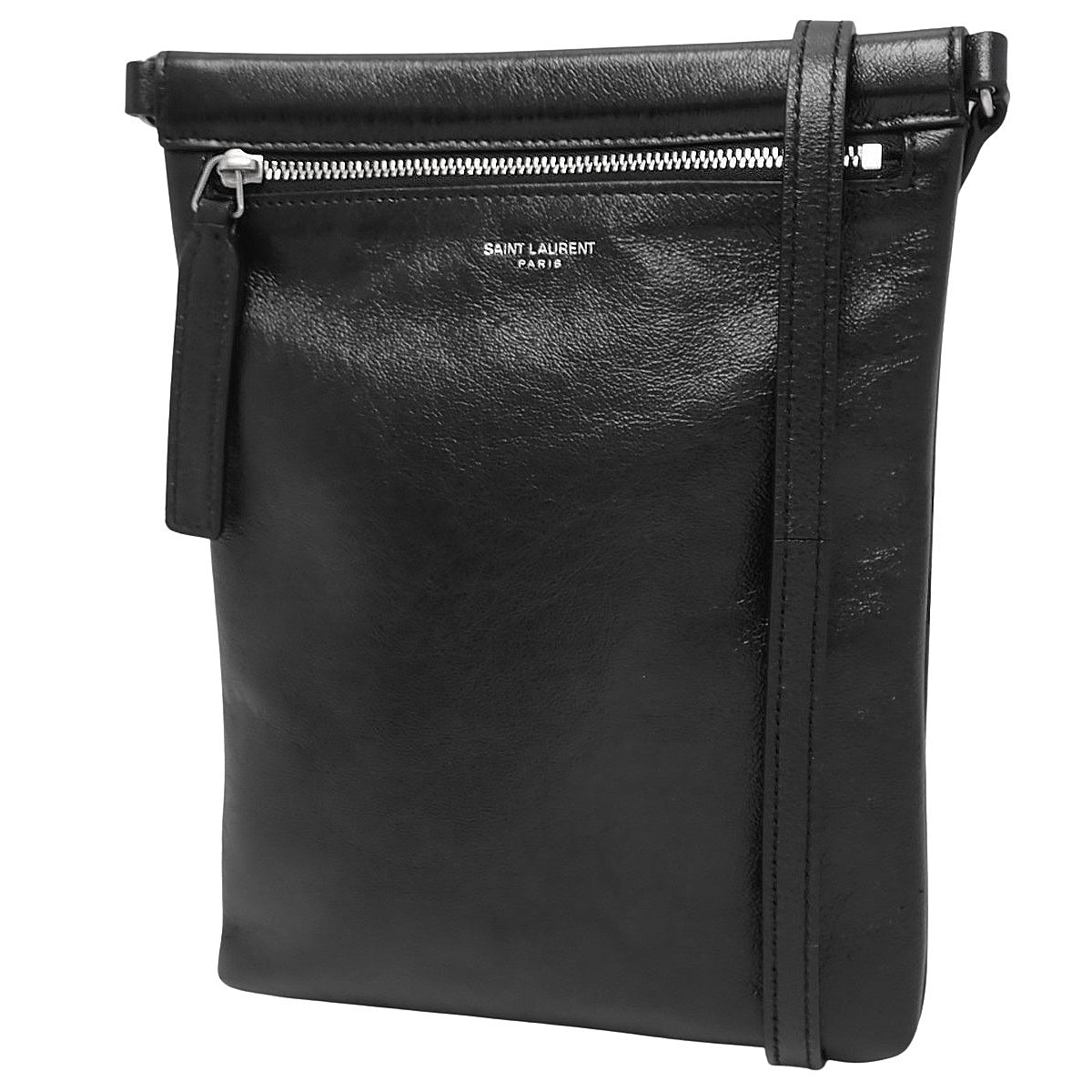 ロゴ ショルダーバッグ レザー ブラック 581697