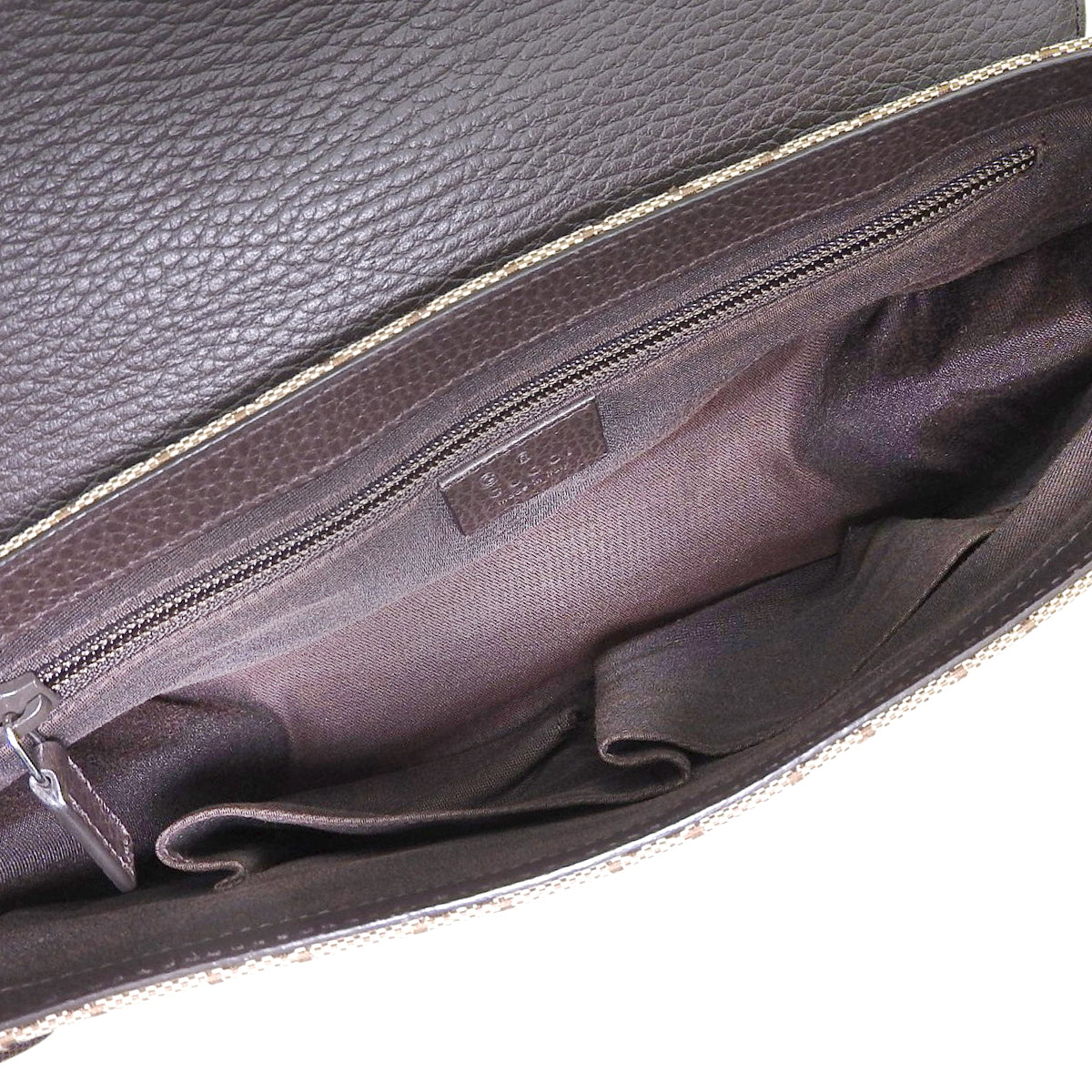 GG canvas shoulder bag, beige and brown, 449172