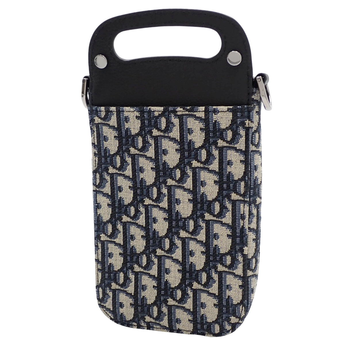 オブリーク ジャカード サドル バーティカルポーチ ブラック ブルー ベージュ 2ADCA446YKS