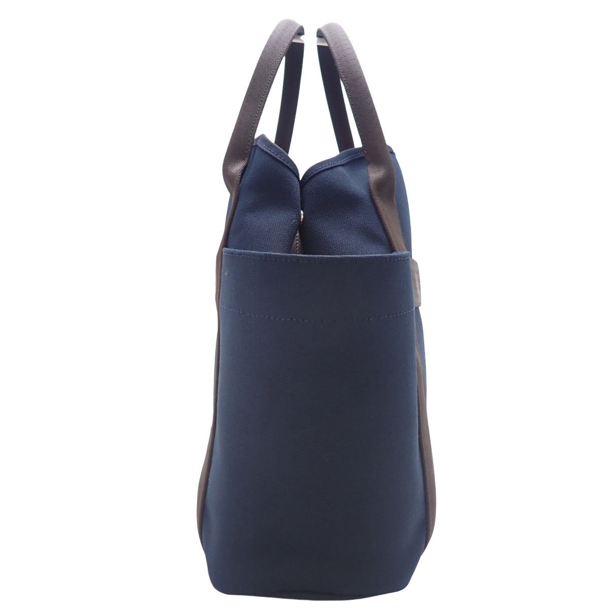Sac de Pansage Groom Canvas Leather Navy Orange Brown Silver Hardware U Stamp