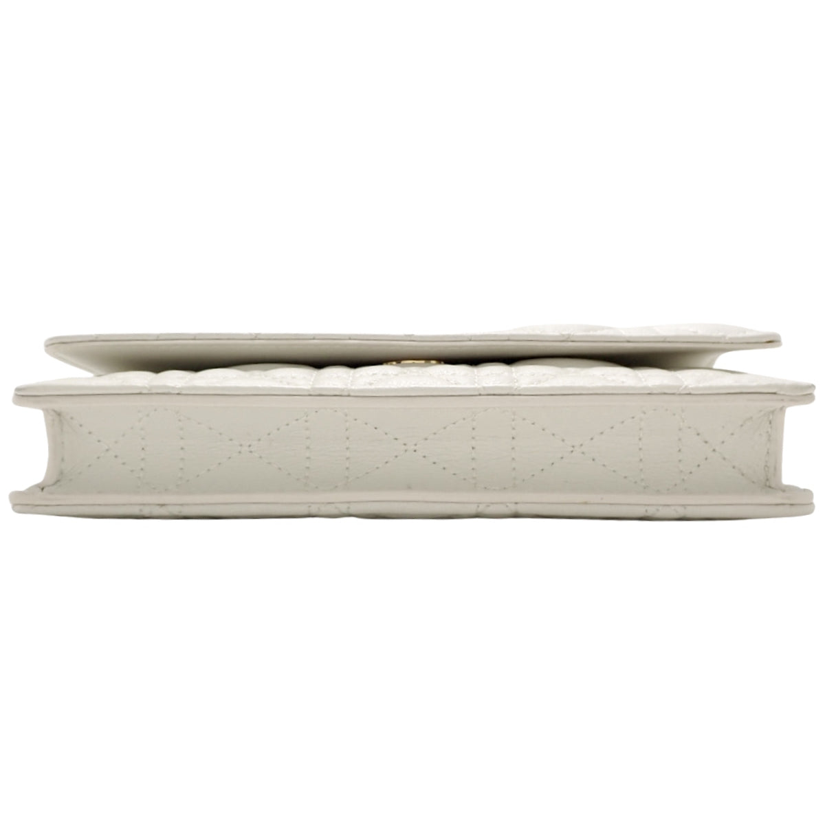 Cannage Dior Caro Chain Pouch in White Calfskin (S5134UWHC_M030)