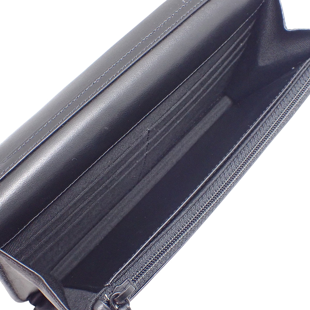 2.55/Matelasse链条钱包 黑色皮革