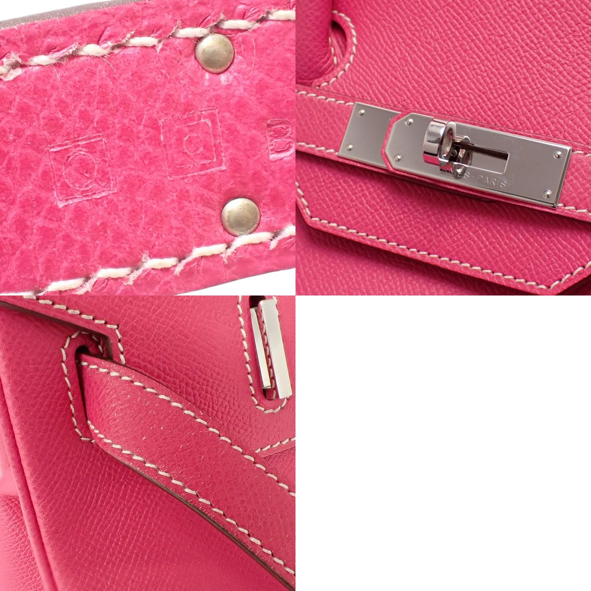 キャンディ バーキン35 ヴォーエプソン パラジウム金具 ローズティリアン □Q刻印