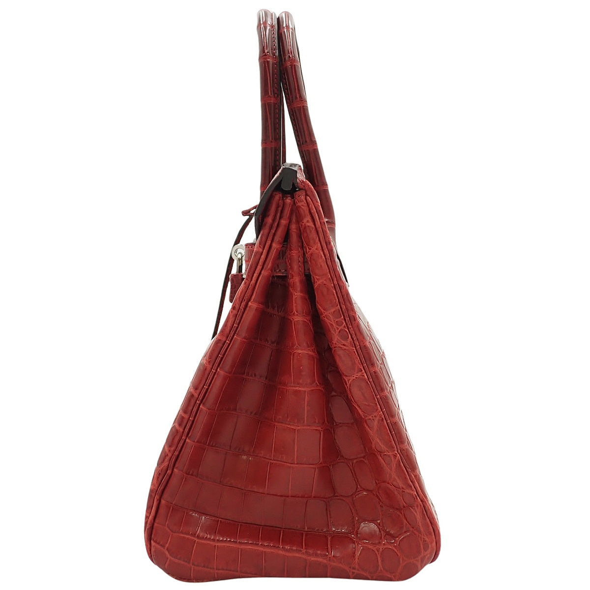 バーキン30 ニロティカスマット トワルアッシュ クロコダイル ルージュアッシュ シルバー金具 □F刻印