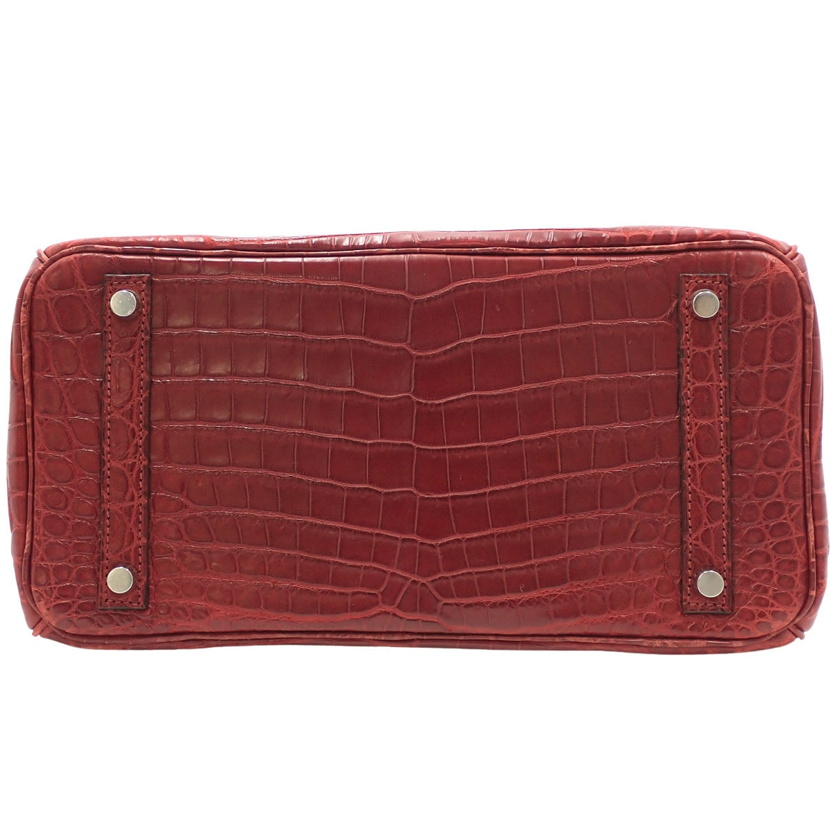 バーキン30 ニロティカスマット トワルアッシュ クロコダイル ルージュアッシュ シルバー金具 □F刻印