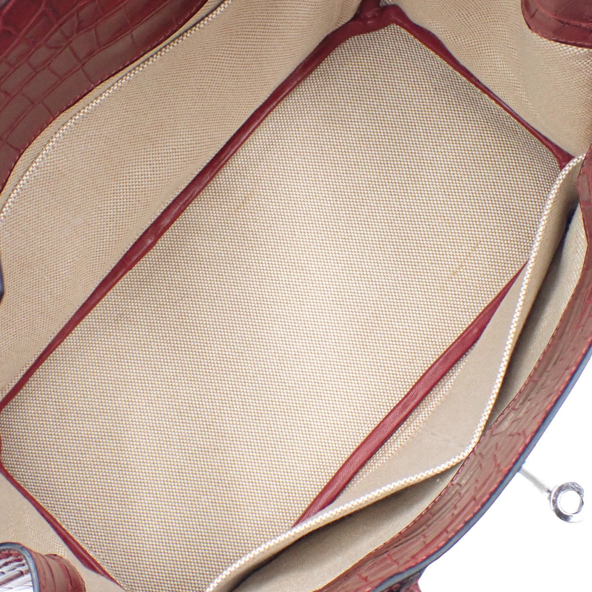 バーキン30 ニロティカスマット トワルアッシュ クロコダイル ルージュアッシュ シルバー金具 □F刻印