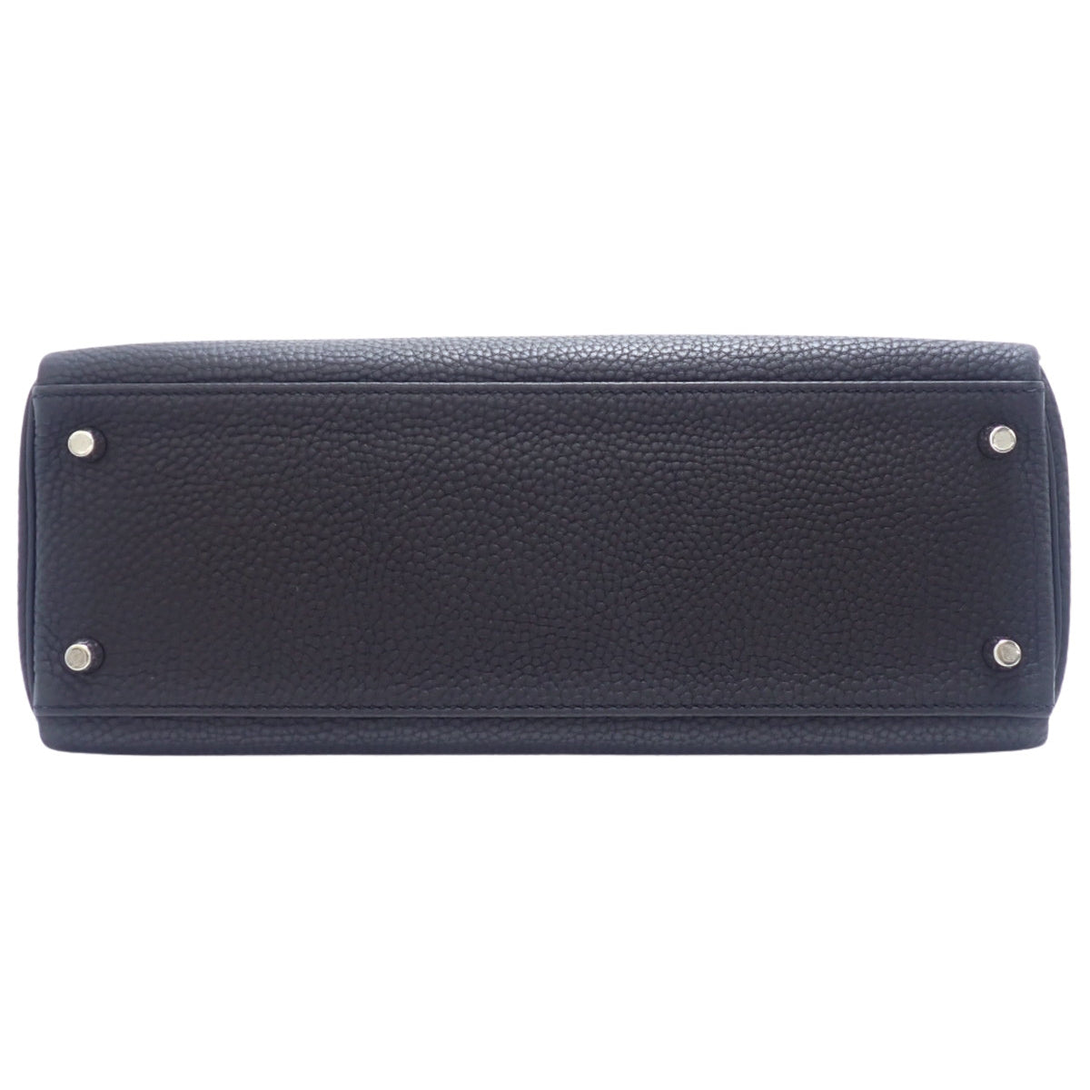 Kelly 32 (Inseam) Togo Black with Silver Hardware, P Stamp