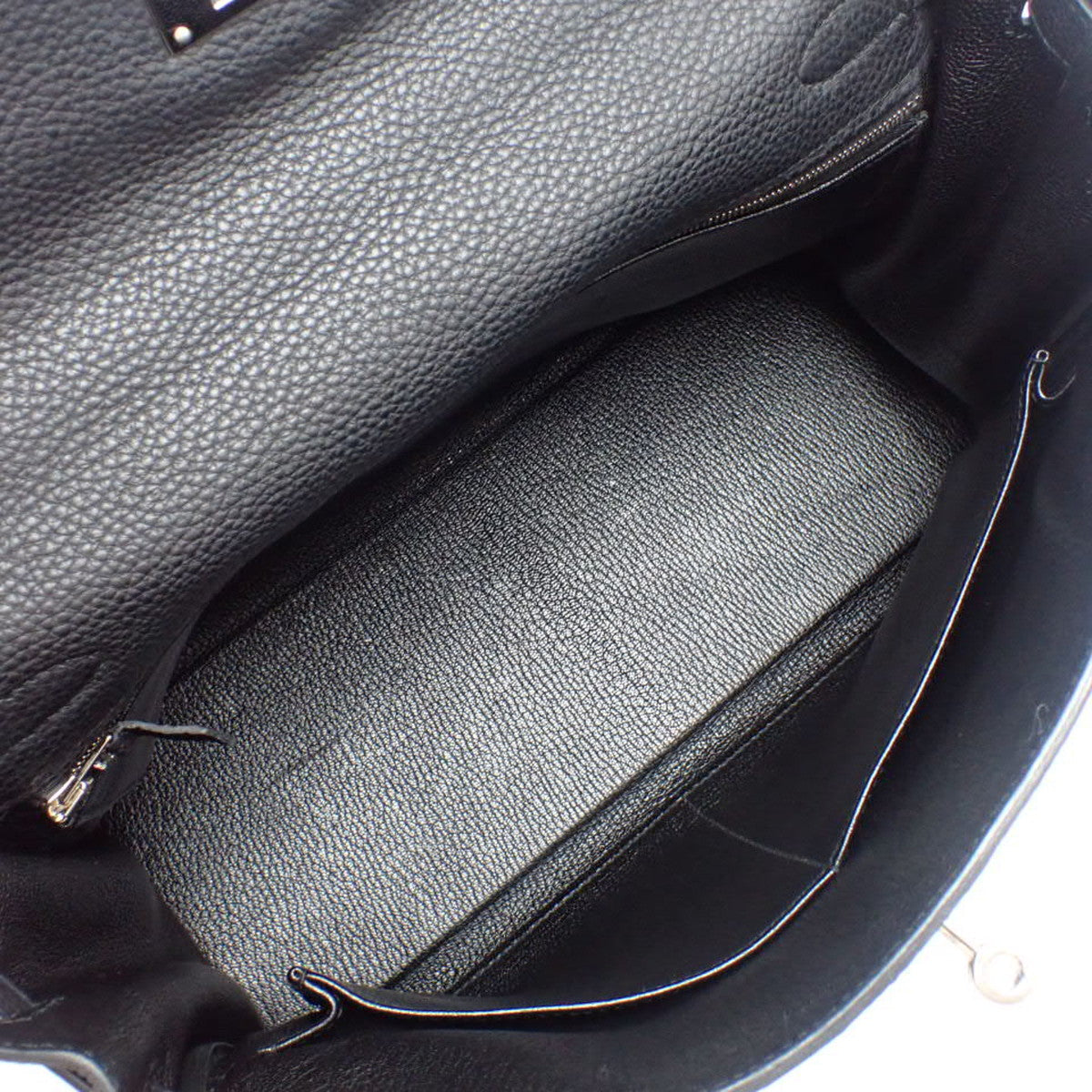 Kelly 32 (Inseam) Togo Black with Silver Hardware, P Stamp