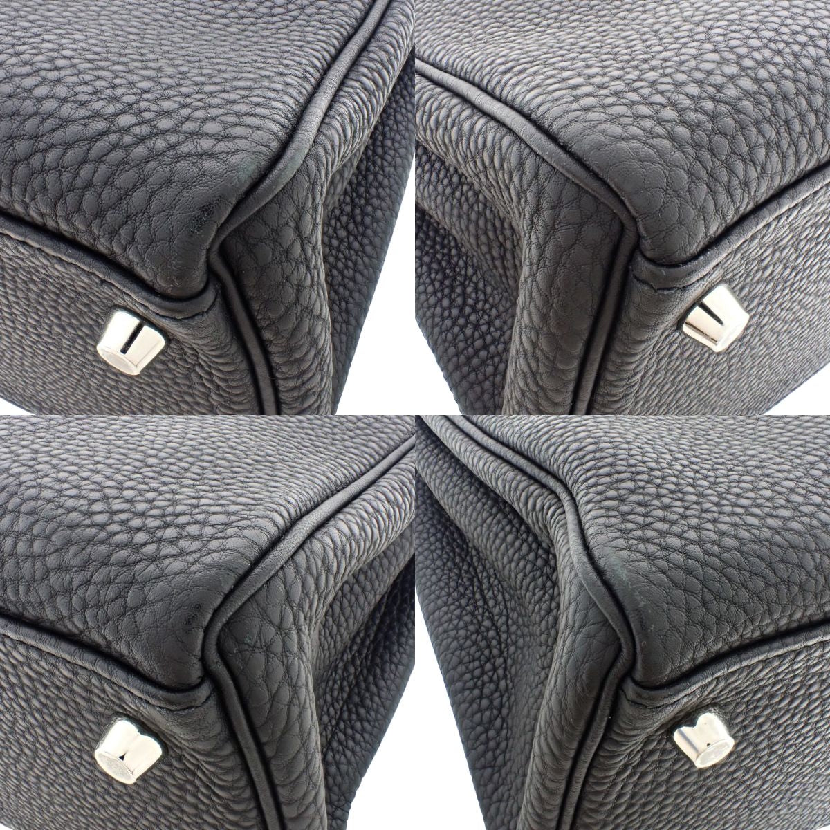 Kelly 32 (Inseam) Togo Black with Silver Hardware, P Stamp