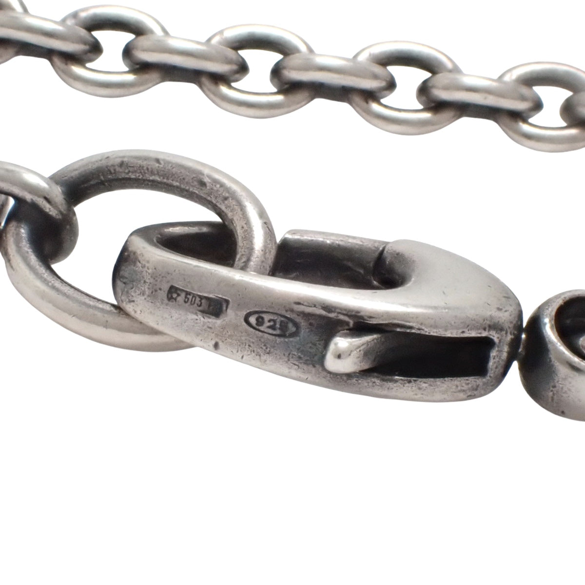 GG logo long chain necklace in silver SV925