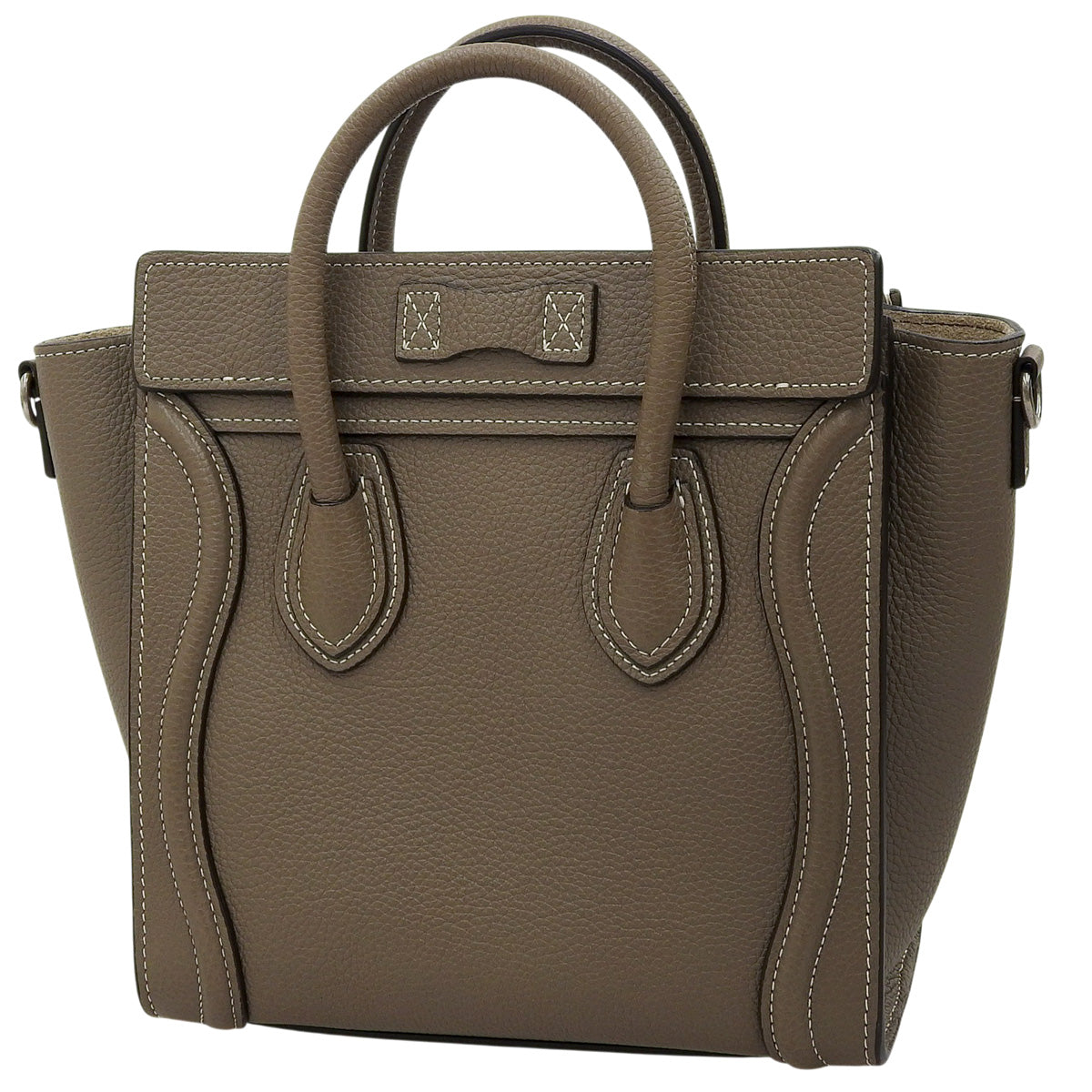 Luggage Nano Shopper in Drummed Calfskin, Slim Fit, 189243DRU.09SO