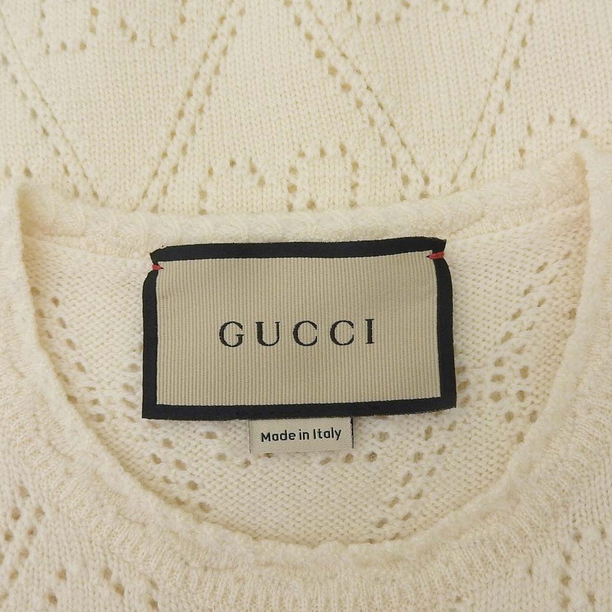 GG Pattern Short Sleeve Knit XS