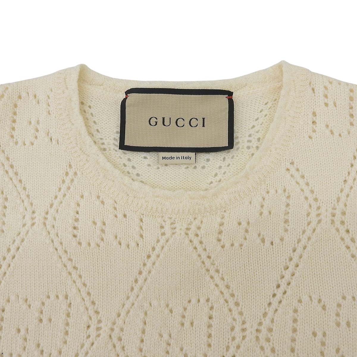 GG Pattern Short Sleeve Knit XS