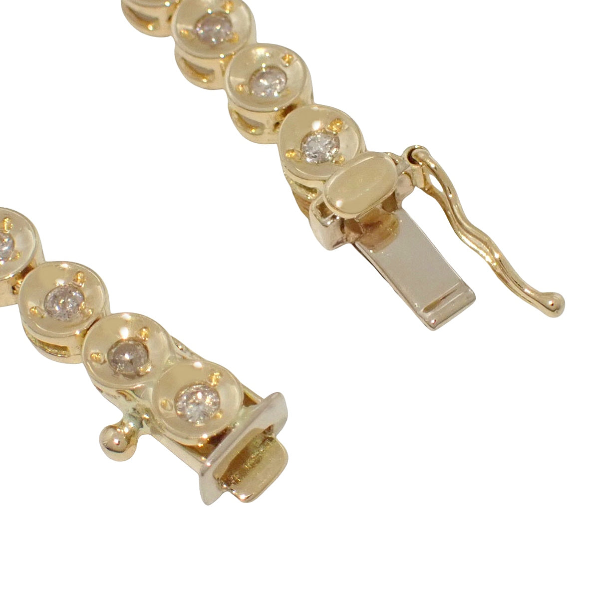 ダイヤモンド テニス ネックレス イエローゴールド K18YG 24.6g