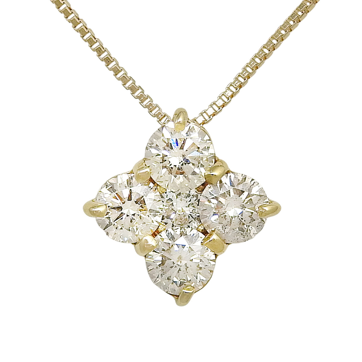 Diamond Necklace D0.50 Yellow Gold K18YG 1.7g