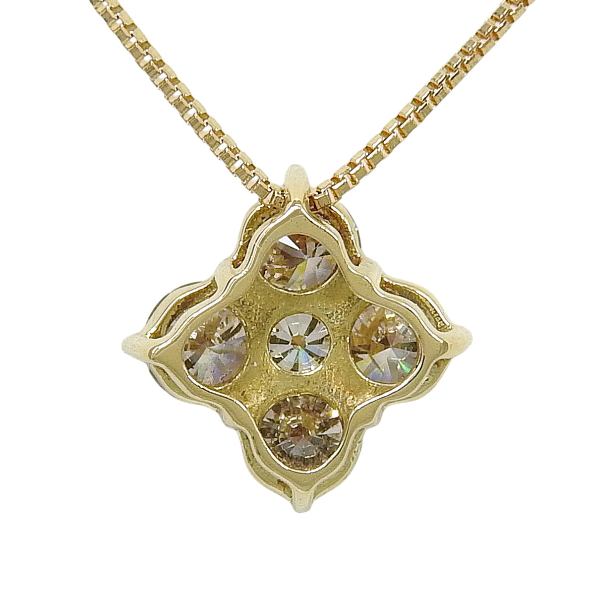 Diamond Necklace D0.50 Yellow Gold K18YG 1.7g