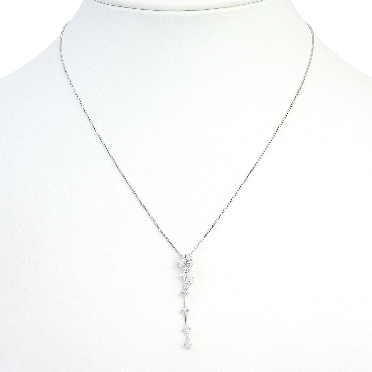 ダイヤモンドネックレス D0.50 ホワイトゴールド K18WG 4.1g