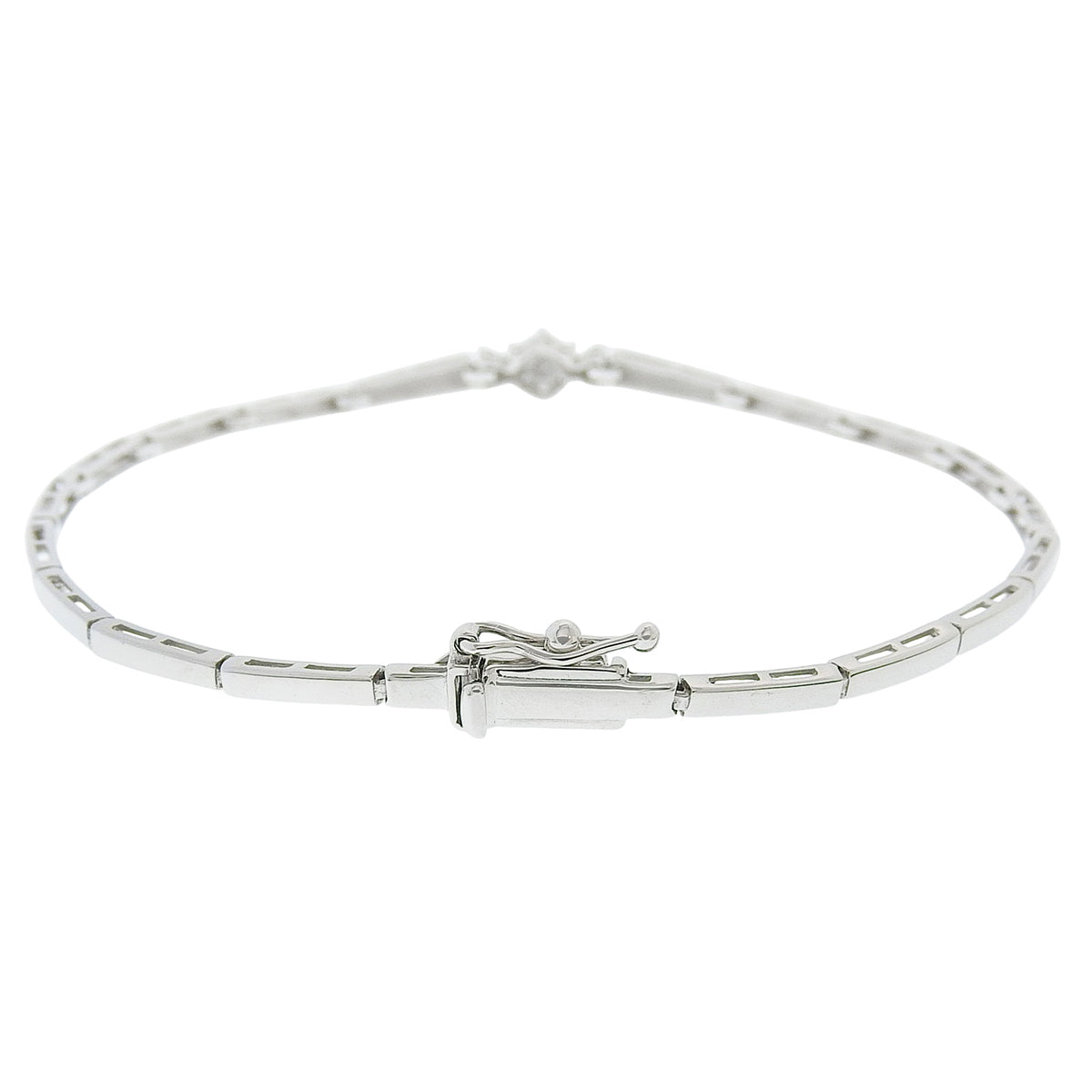 ダイヤモンドブレスレット D0.20 ホワイトゴールド K18WG 6.3g