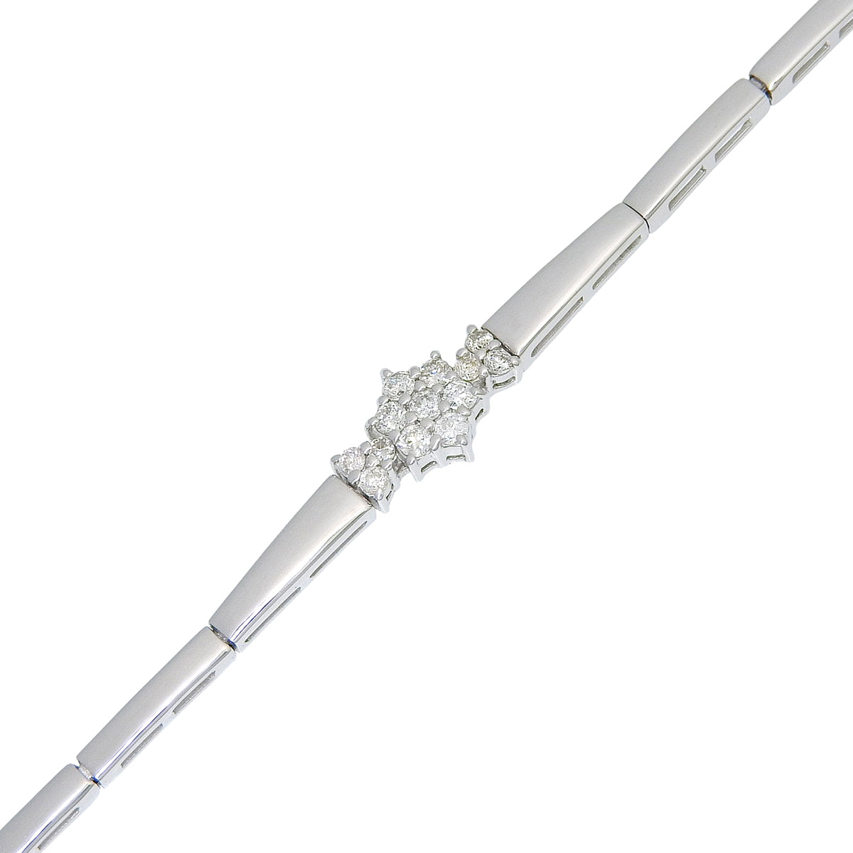 ダイヤモンドブレスレット D0.20 ホワイトゴールド K18WG 6.3g