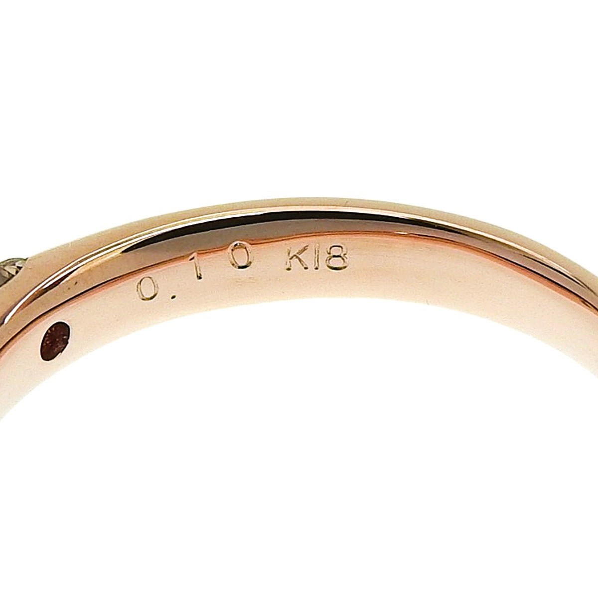 Diamond Ring D0.10 Pink Gold K18PG Size 8 (US/CA) 2.6g