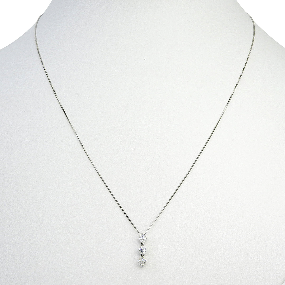 3PD ダイヤモンドネックレス D0.50 プラチナ Pt900 プラチナ Pt850 2.6g