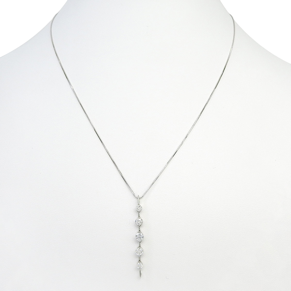 5PD ダイヤモンドネックレス D1.00 プラチナ Pt900 Pt850 5.8g
