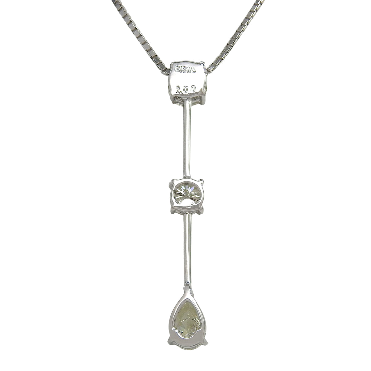 3PD ダイヤモンドネックレス D1.00 ホワイトゴールド K18WG 4.0g