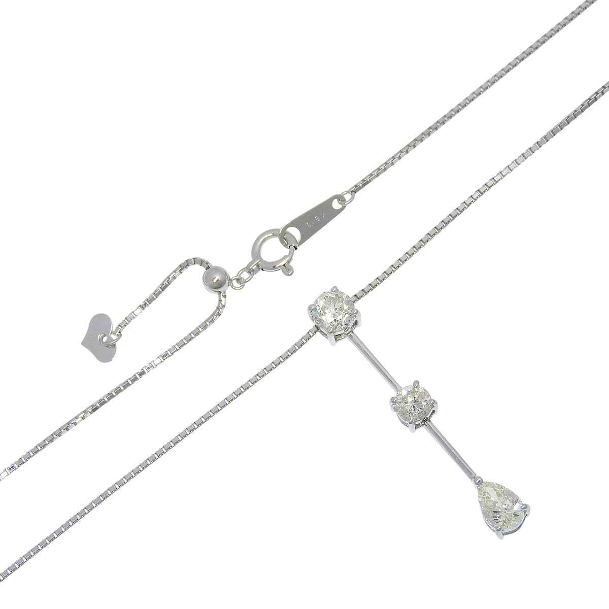 3PD Diamond Necklace D1.00 White Gold K18WG 4.0g