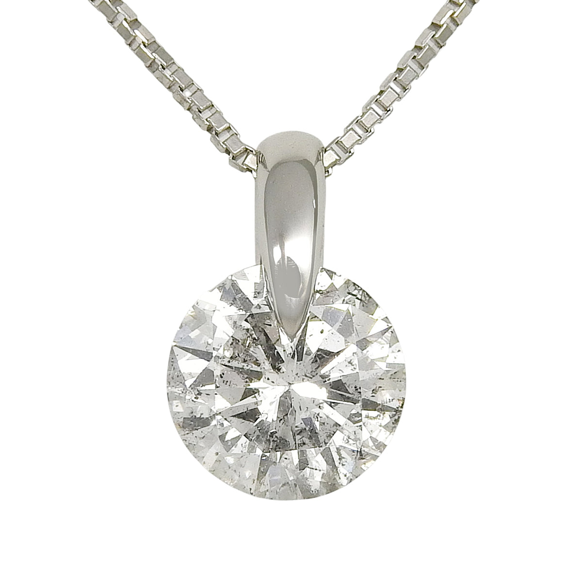 Diamond Necklace D1.527 Pt850 Pt900 4.1g