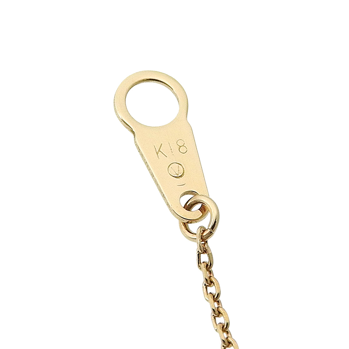 1PD Diamond Necklace D0.10 Yellow Gold K18YG 1.8g