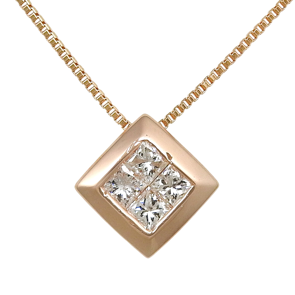 Diamond Necklace D0.15 K18PG 1.8g