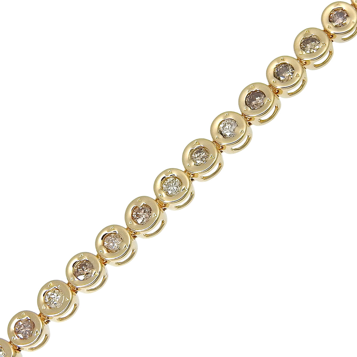 Tennis Diamond Bracelet D1.00 Yellow Gold K18YG 6.1g