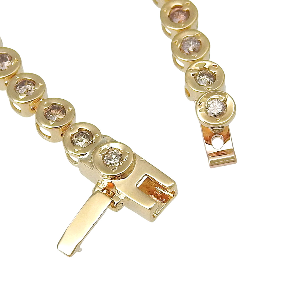 Tennis Diamond Bracelet D1.00 Yellow Gold K18YG 6.1g
