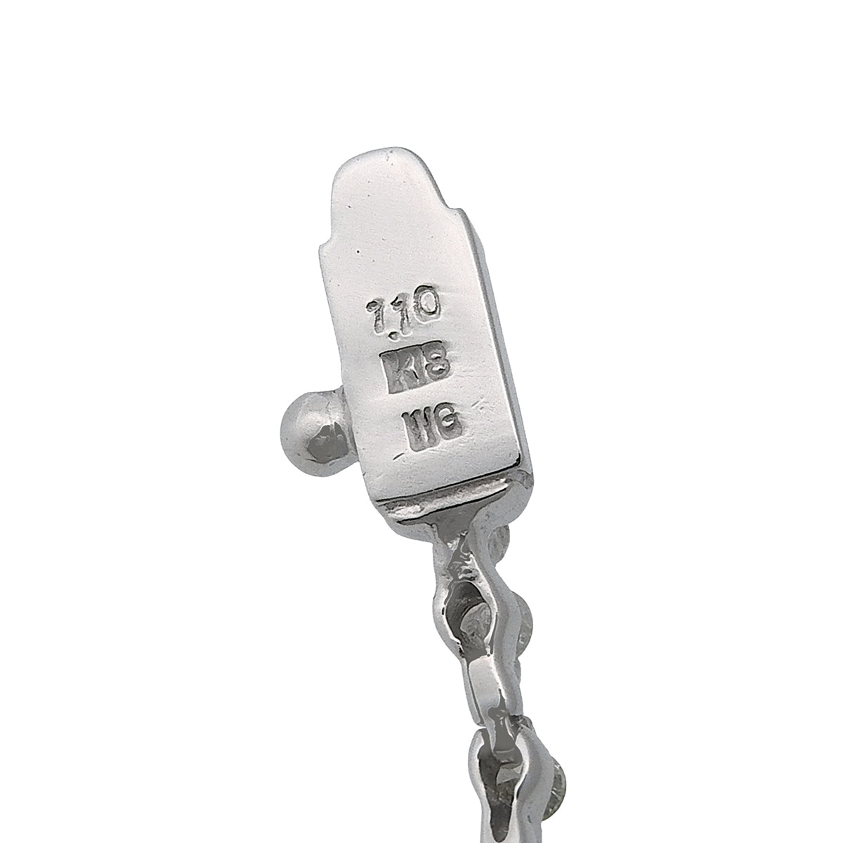 D1.10 ダイヤモンドテニスブレスレット ホワイトゴールド K18WG 5.3g レディース 40802179658【中古】【アラモード】