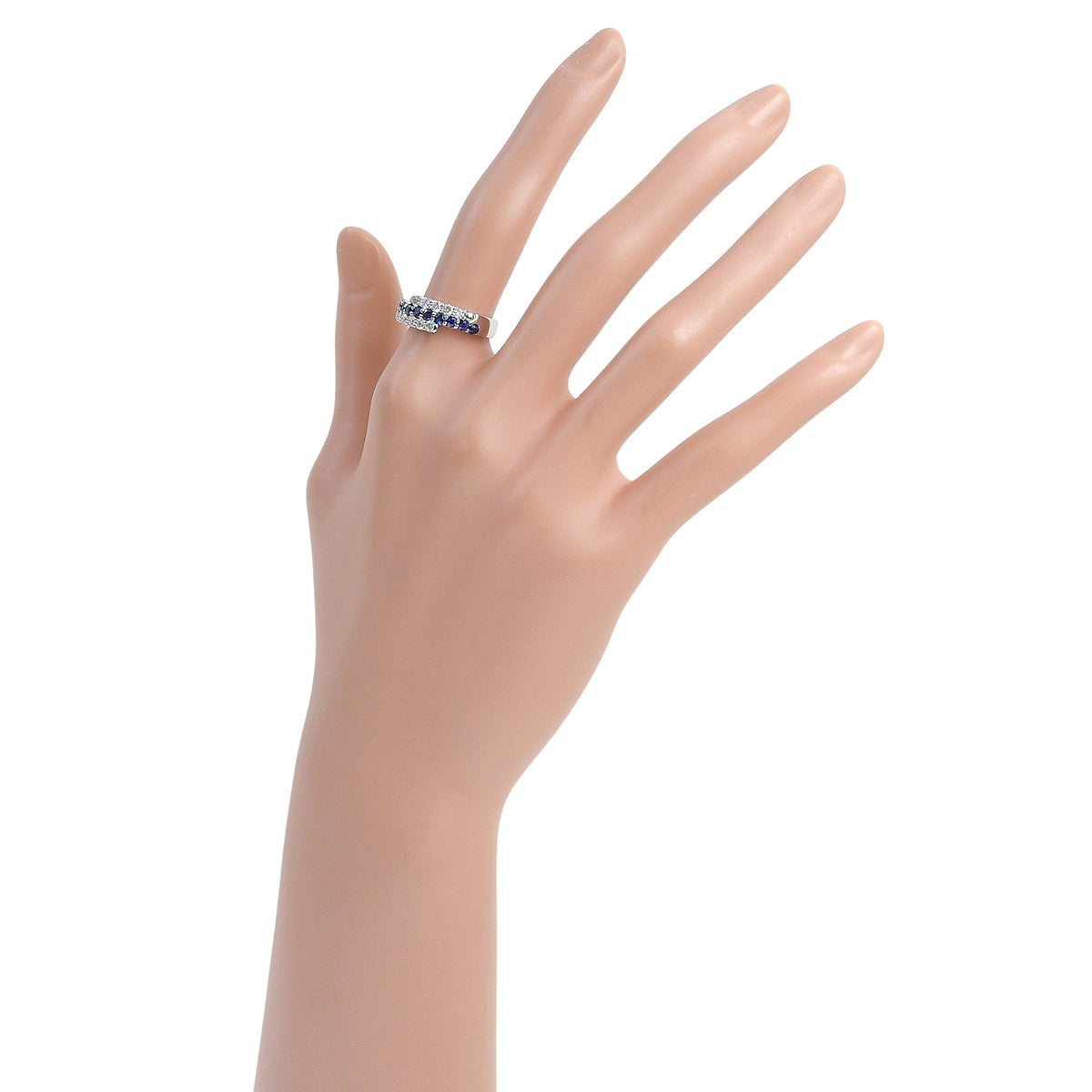 サファイアダイヤモンドリング S0.57/D0.45 プラチナ Pt900 12.5(52.5)号 6.8g